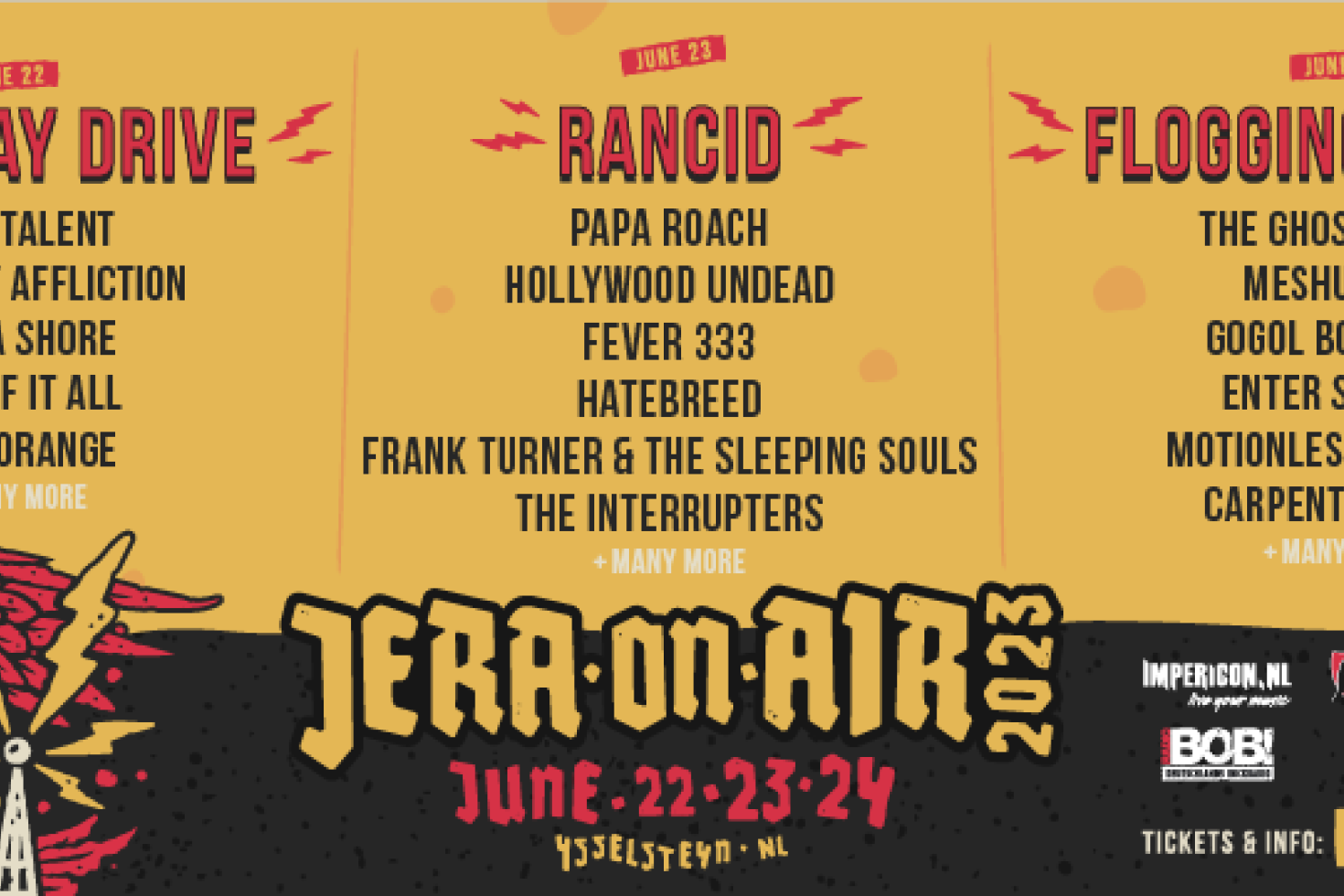 Jera On Air announces Frank Turner & The Sleeping Souls, Heideroosjes, Black Flag and more to the li