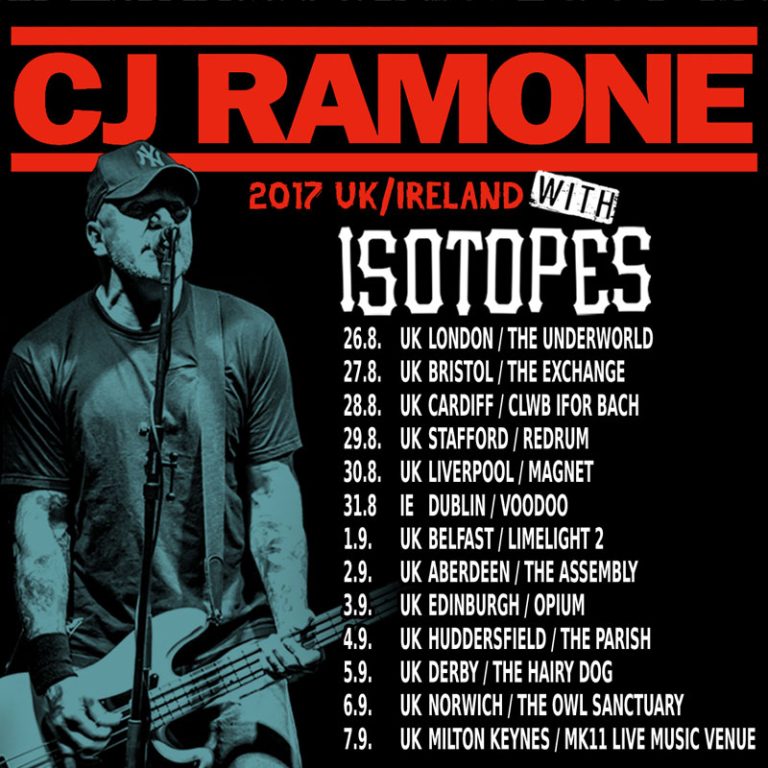 CJ Ramone and Isotopes hit the UK this summer