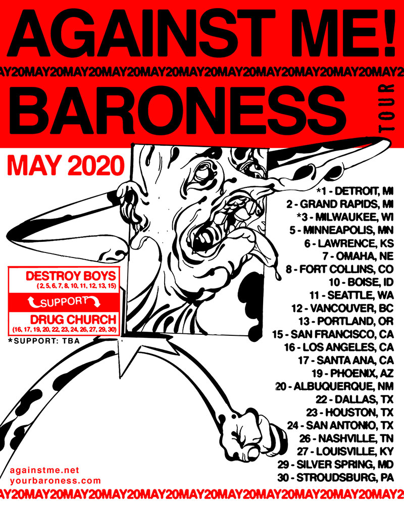 Against Me! and Baroness announce May North American co-headline tour