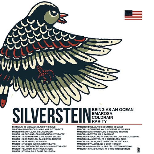 Silverstein Announce U.S. Tour with Being As An Ocean, Emarosa, Coldrain, Rarity